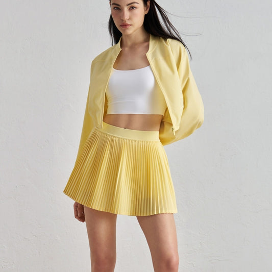 Woven Sports Jacket Lightweight Breathable Workout Top Waist-tight Design Outdoor