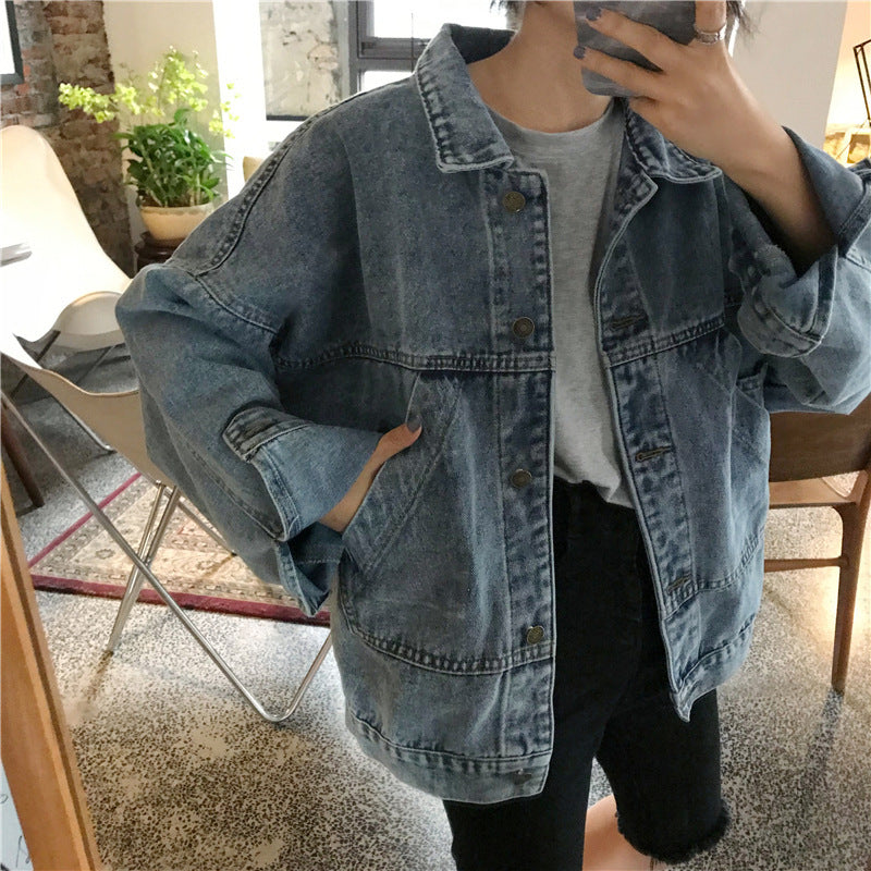 All-matching Graceful Small Loose Slimming Retro Women's Denim Jacket