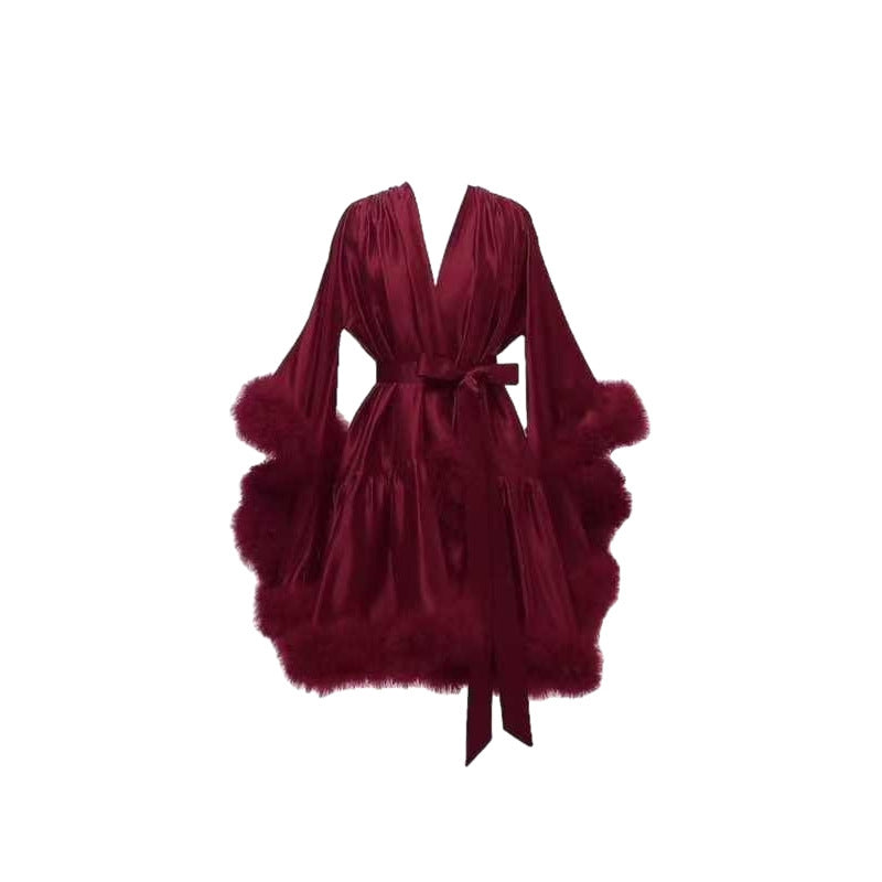 Ostrich Pajama Stage Performance And Catwalk Cloak