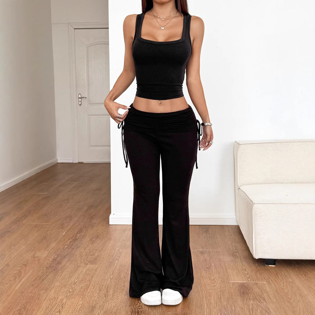 Y2g Sports Style Solid Color Women's Trousers Suit Women's Clothing