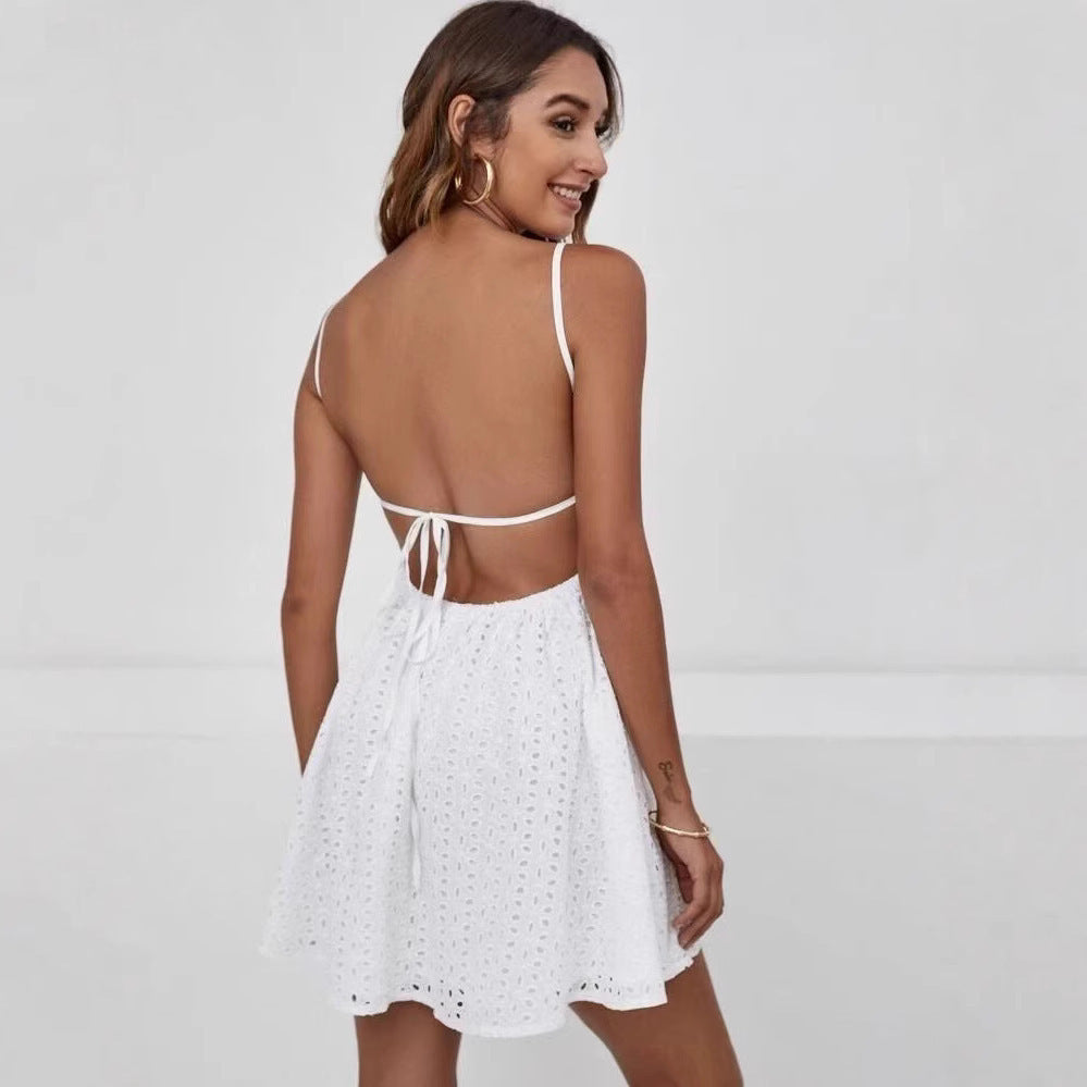 New Women's Backless Sling Dress
