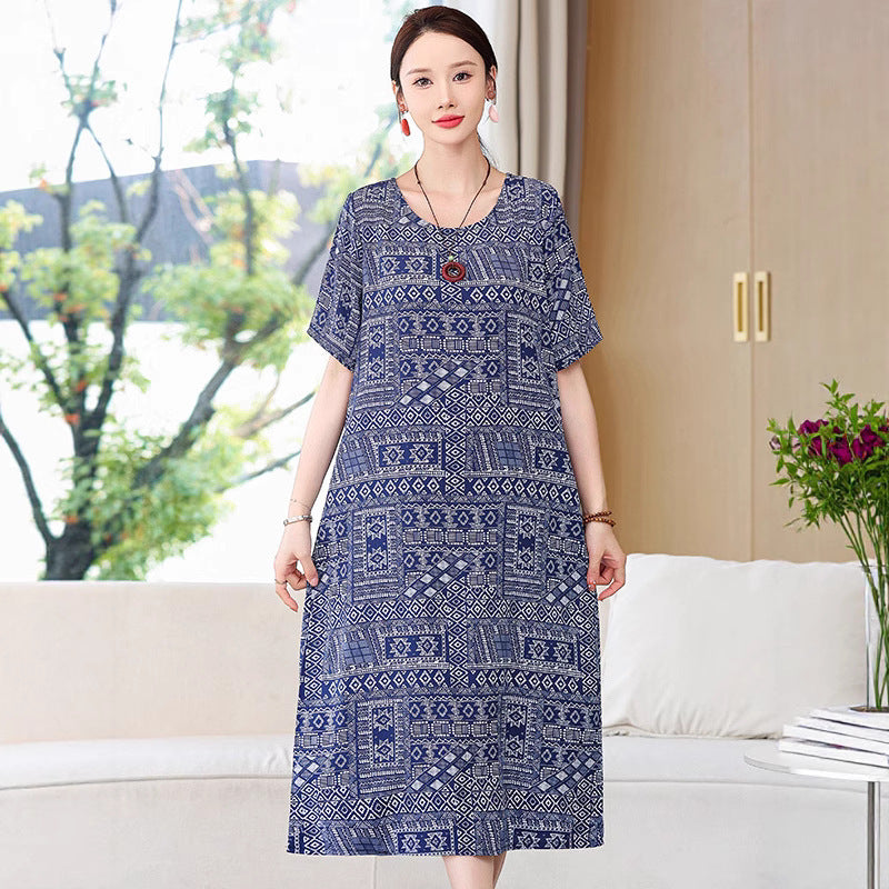 Middle-aged Mom Dress Homewear Outerwear
