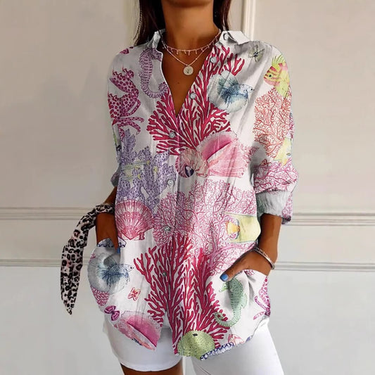 Women's Long Shirt Summer European And American Trendy Long-sleeve