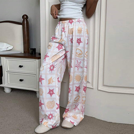 Temperament Leisure Trousers Wide-leg Straight Pants Mop Pants Women