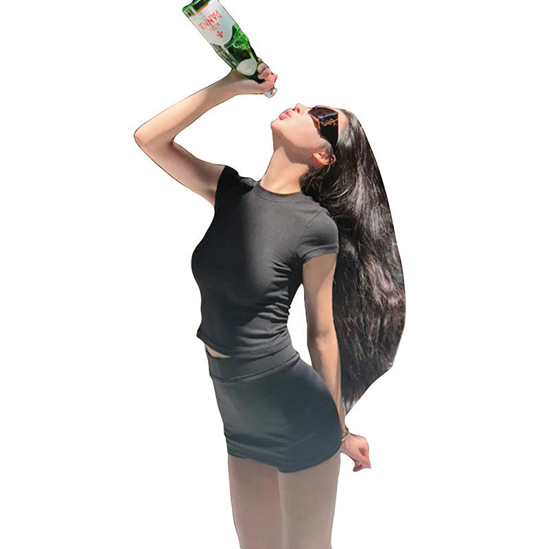 Summer Women's Temperament High Collar Skirt