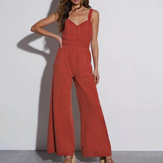 Women's Vacation Spaghetti Straps Jumpsuit