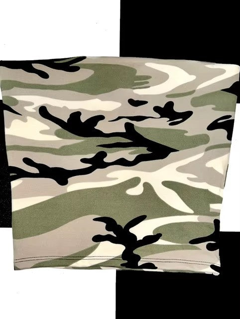 Camouflage Leopard Print Simple Short Top