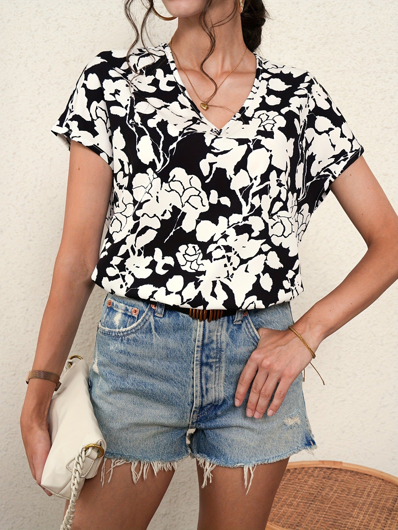 Summer Casual Short Sleeve T-shirt Top Women