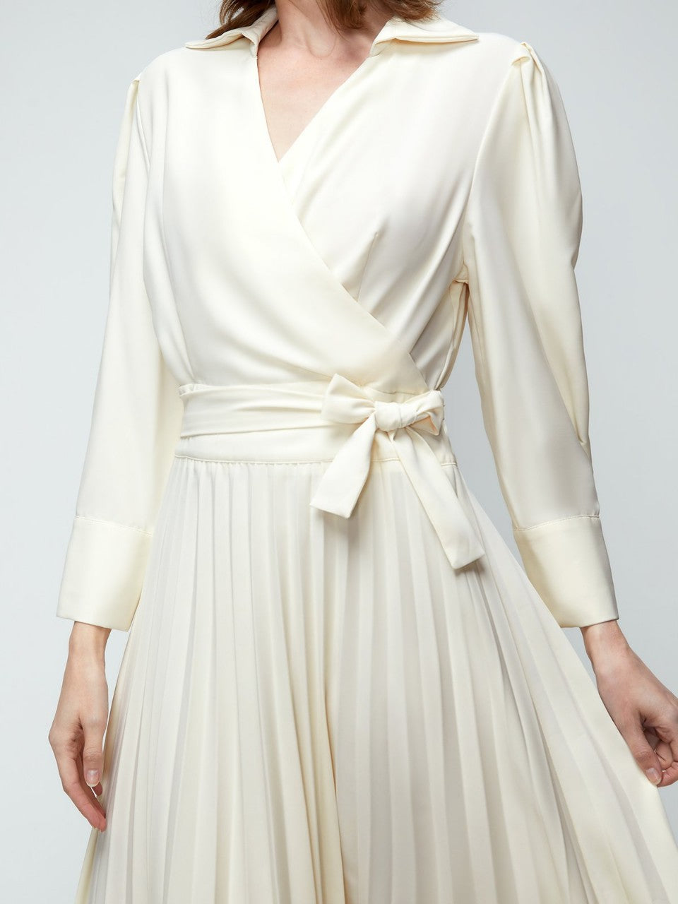 Women's Casual Solid Color Commute Pleated Dress