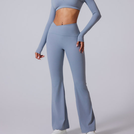 Women's Brushed Texture High Waist Cross Shaping Yoga Pants