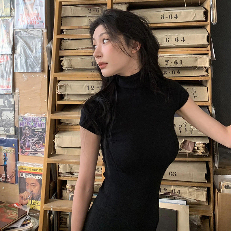 Summer Women's Temperament High Collar Skirt