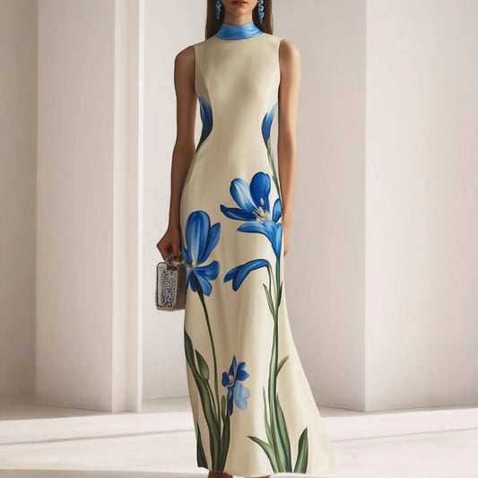 Women's Creative Slim-fit Printed Catwalk Tight Dress