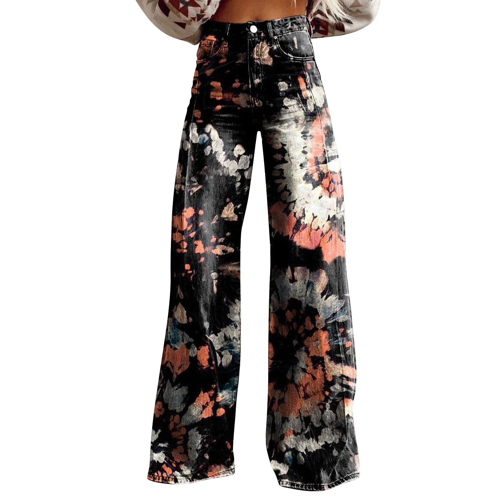 Trendy Flared Denim Jeans Made From Pure Cotton For Women