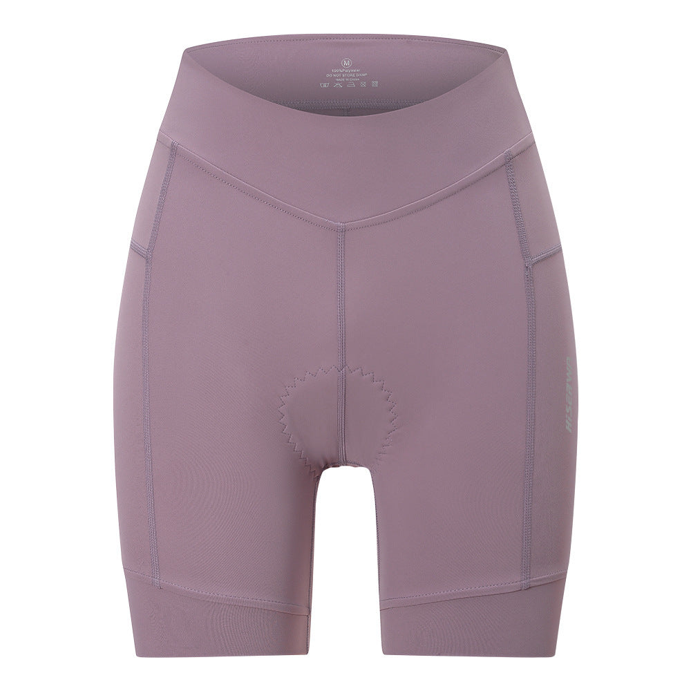 Cycling Pants Silica Gel Pad Shock Absorption High Elastic 5 Points Cycling Shorts