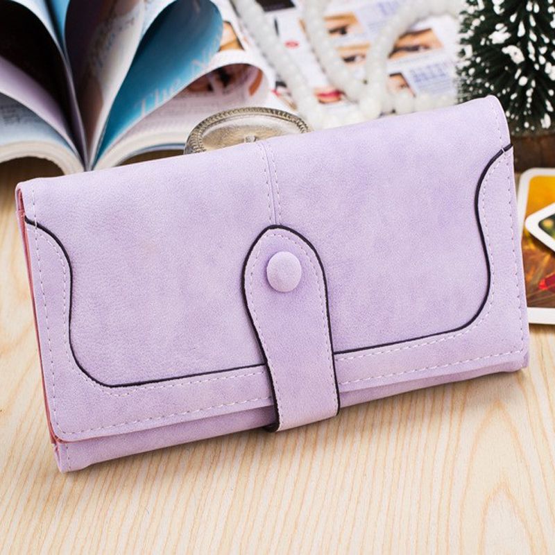 Stylish Matte Long Wallet For Women With Large Capacity