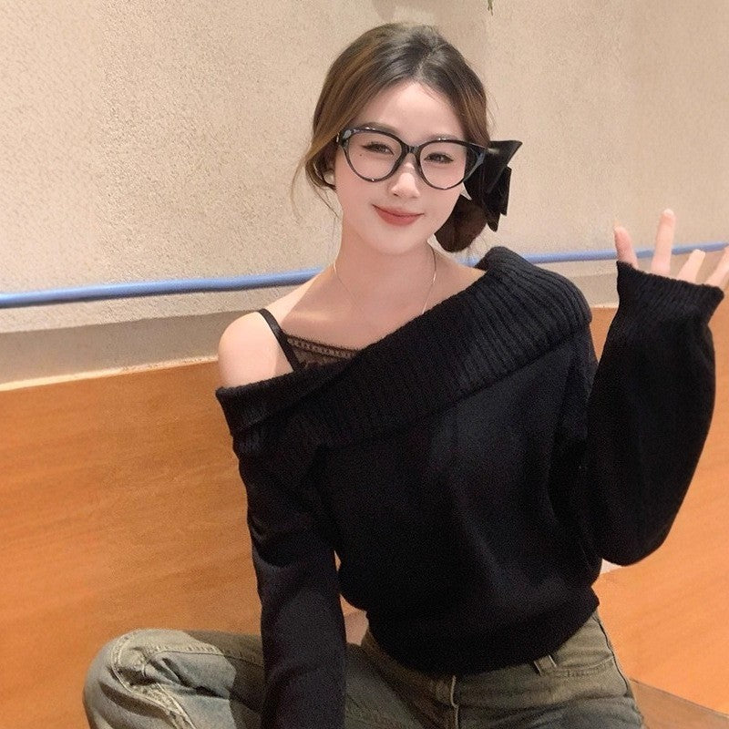 Women's New Asymmetrical Design Niche Sweater