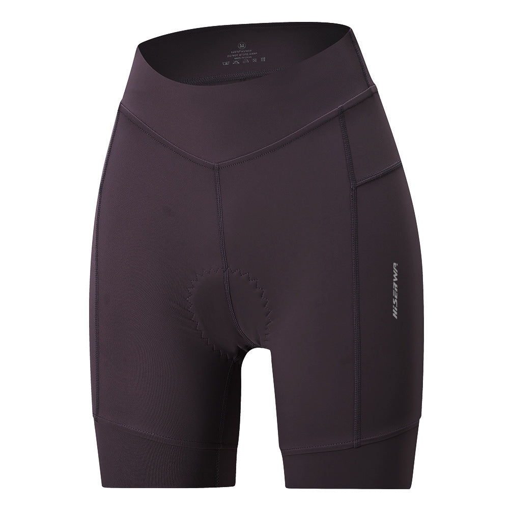 Cycling Pants Silica Gel Pad Shock Absorption High Elastic 5 Points Cycling Shorts