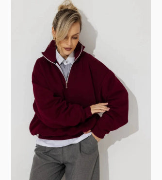 Lazy Style Fashion Casual Personality Versatile Zip-up Hoodie