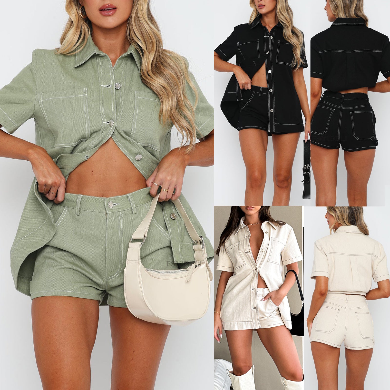 Long Shirt And Shorts Two-Piece Set