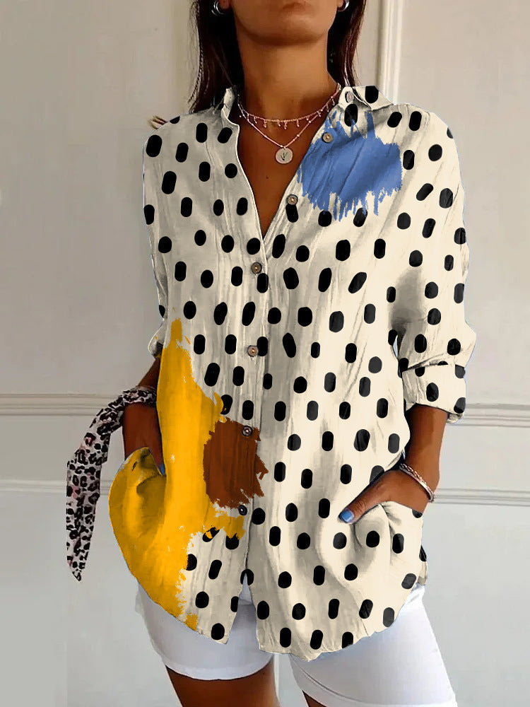 New Women's Long Sleeved Shirt For Summer Fashion, 3D Printed Shirt With Floral Pattern