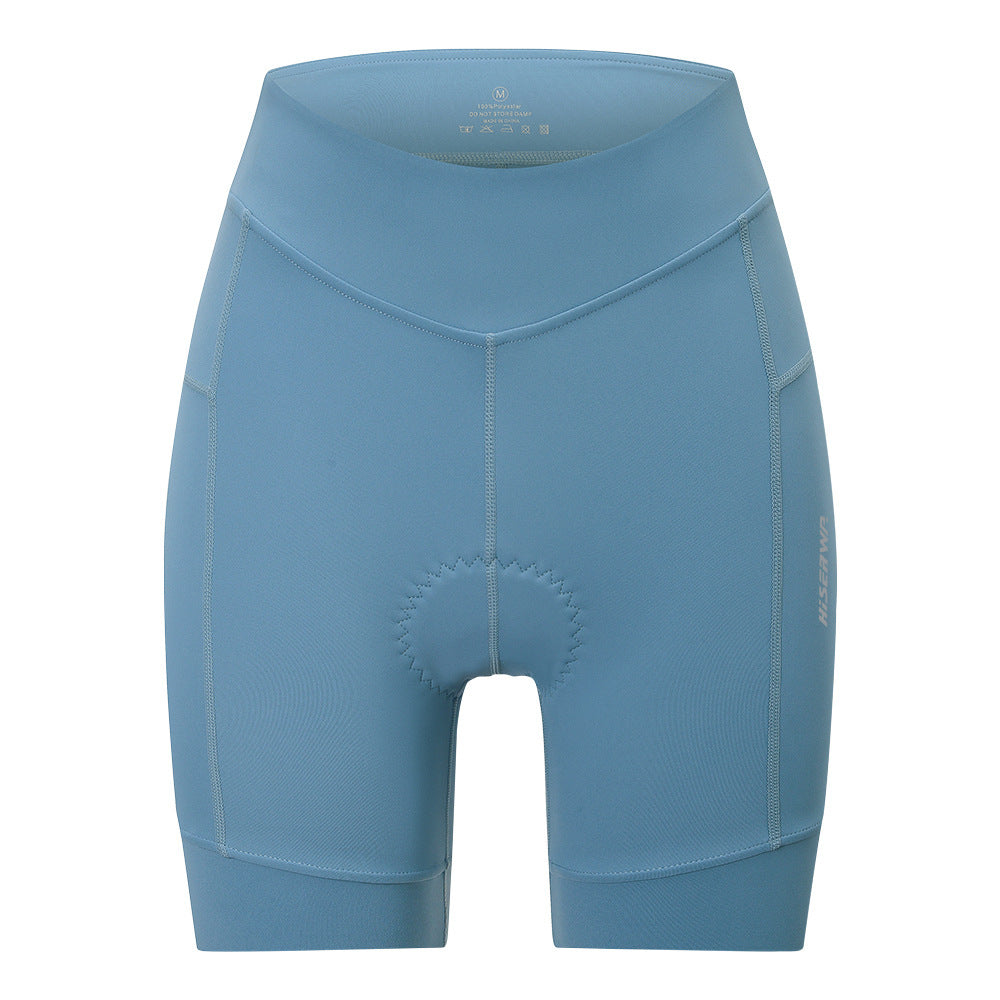 Cycling Pants Silica Gel Pad Shock Absorption High Elastic 5 Points Cycling Shorts