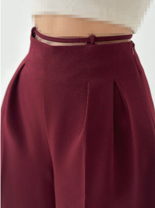 Fashion Casual Women's Clothing Straight-leg Trousers