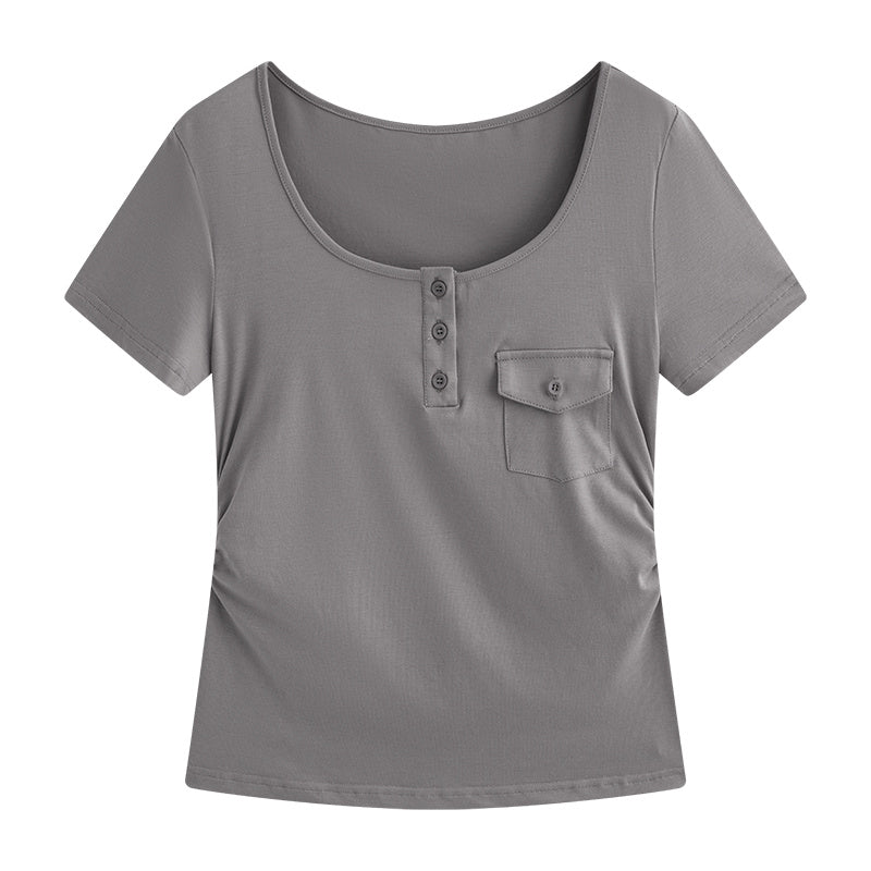 Soft And Slim Short Sleeved Top T-shirt