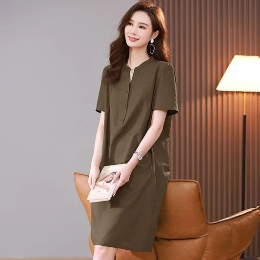 Summer Oversized Cover Belly Thin Mid-length Dress