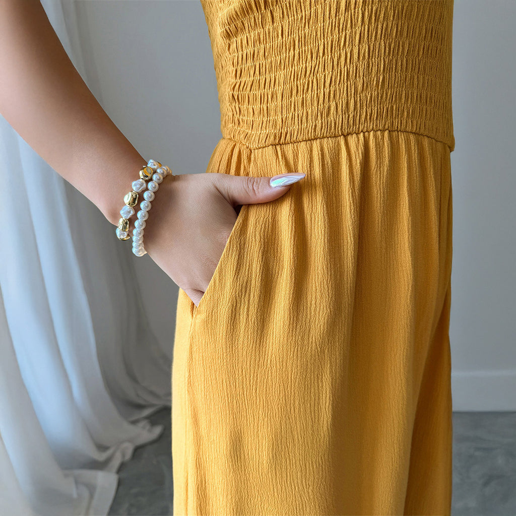 Women's High-grade Simple Camisole High-waist Wide-leg Jumpsuit