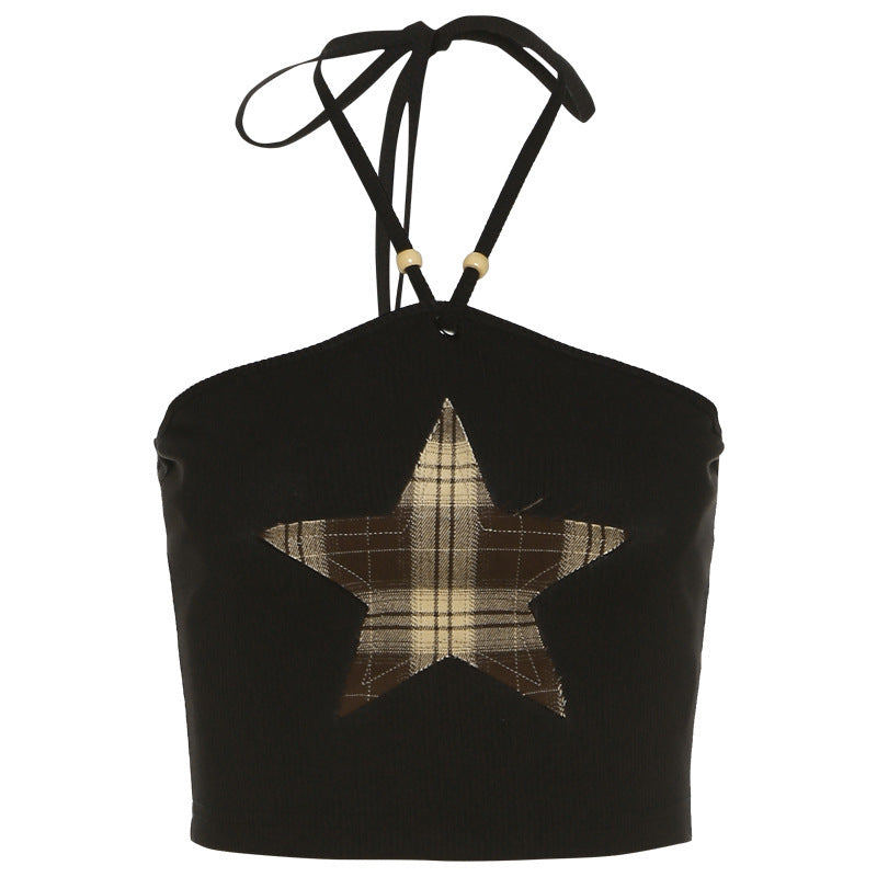 Solid Color Slim Fit Fashion Halter Vest For Women