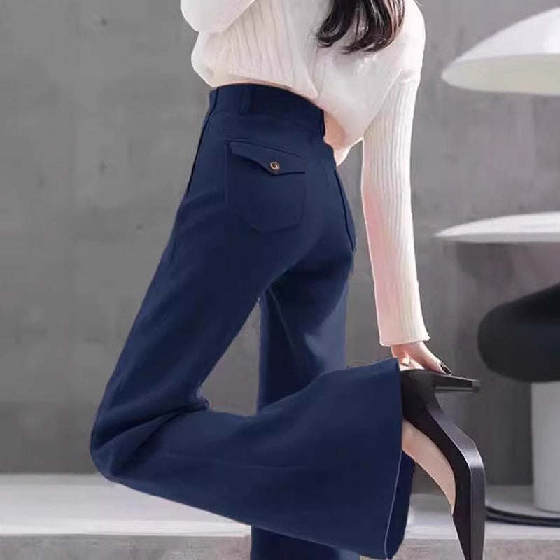 Versatile High-waisted Slimming Workwear Bootcut Pants