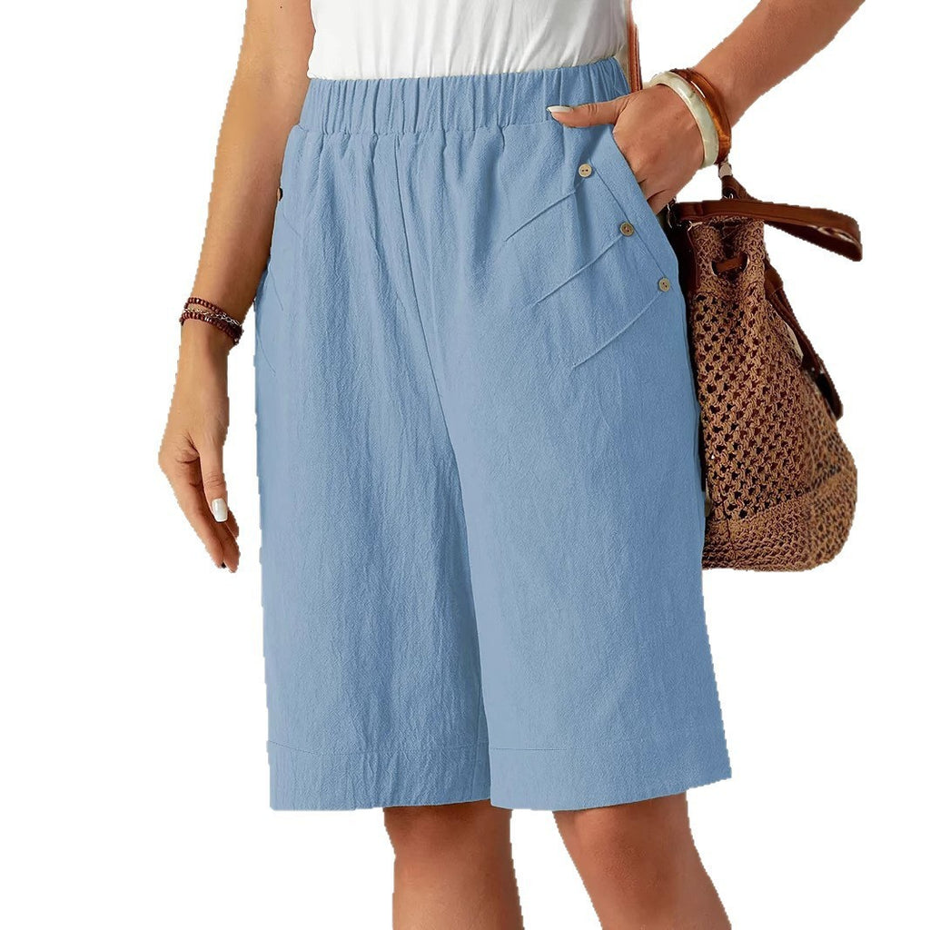 Five Points Solid Color Casual Pants Straight-leg Pants Home