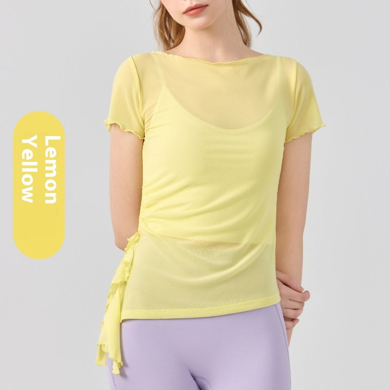Yoga Jacket Women's Summer Fitness T-shirt Short Sleeve Quick-drying Yoga Clothes