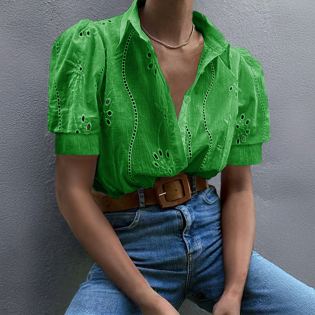 European And American Y2g Hot Girl Style Hollow T-shirt