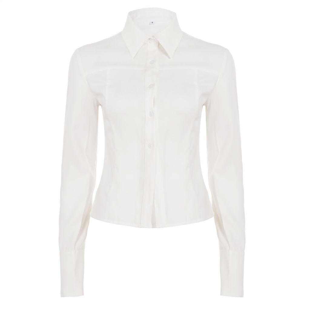 Commuter Professional Waist-controlled Lace-up Shirt Hot Girl Street
