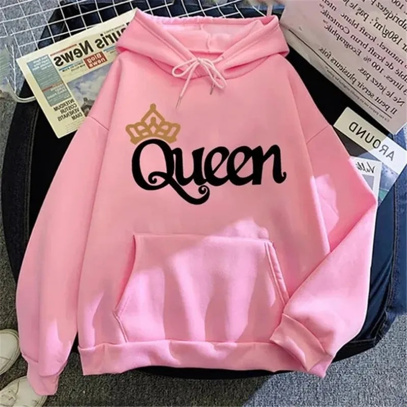 QUEEN Print Hoodies Fleece Hooded Sweatshirt