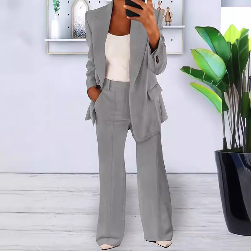 Stylish Solid-color Slim-fit Professional Trousers