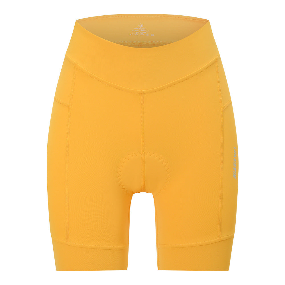 Cycling Pants Silica Gel Pad Shock Absorption High Elastic 5 Points Cycling Shorts