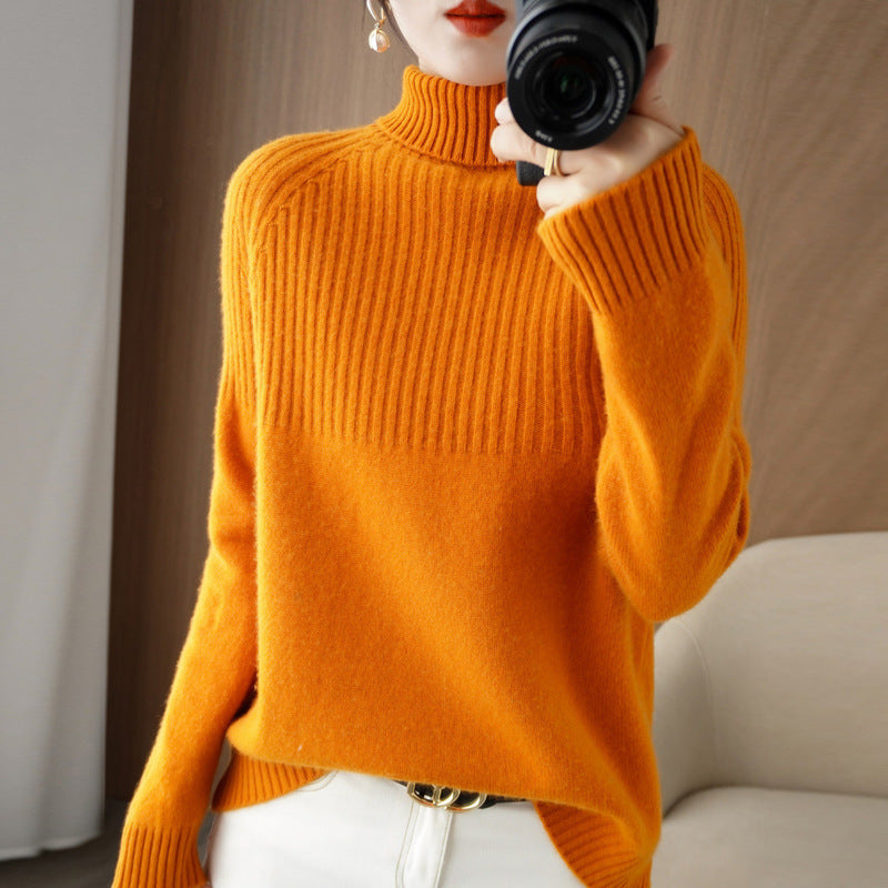Loose High-neck Sweater Base Layer For Women
