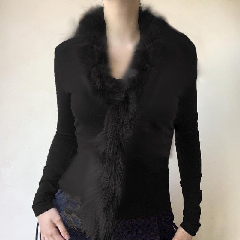Slimming Long Sleeve Bottoming Sweater Black