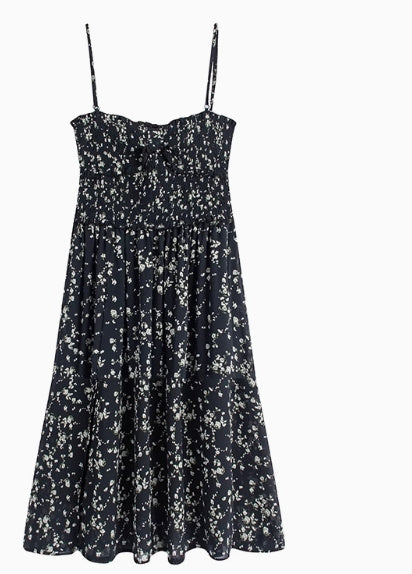 French Romantic Floral Camisole Dress