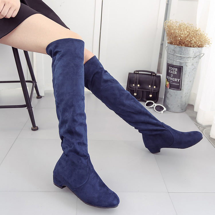 New Fallwinter Korean-style Over-the-knee Boots With Chunky Heels