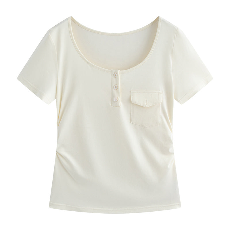 Soft And Slim Short Sleeved Top T-shirt