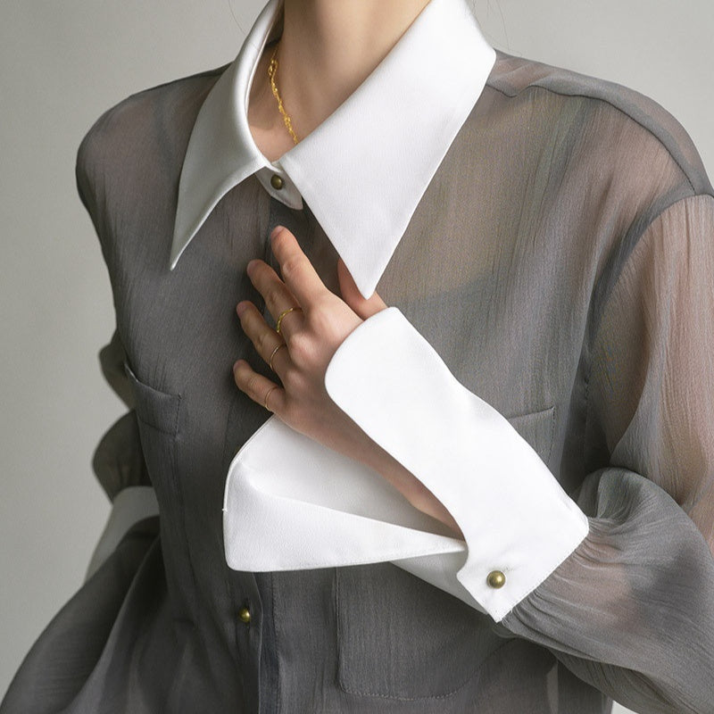 Women's Simple Casual Two-piece Suit Shirt