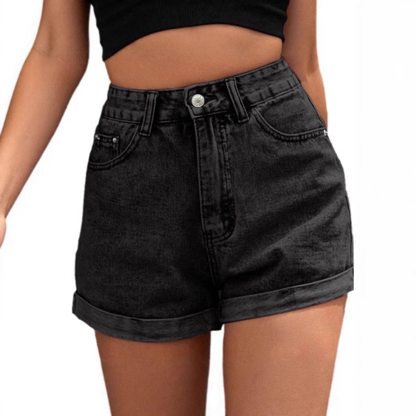 Loose Wide-leg Denim Shorts