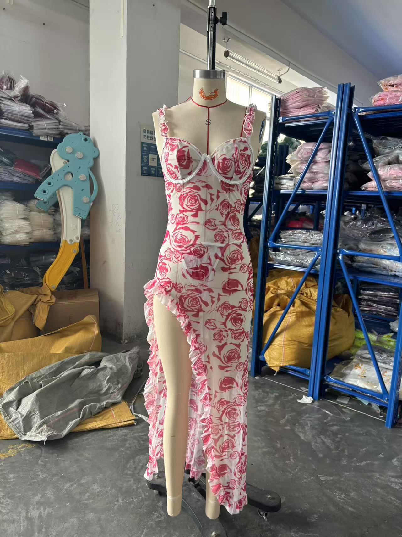 Women's Sling Floral Split Dress