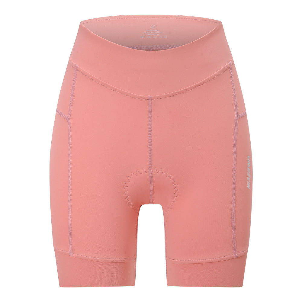 Cycling Pants Silica Gel Pad Shock Absorption High Elastic 5 Points Cycling Shorts