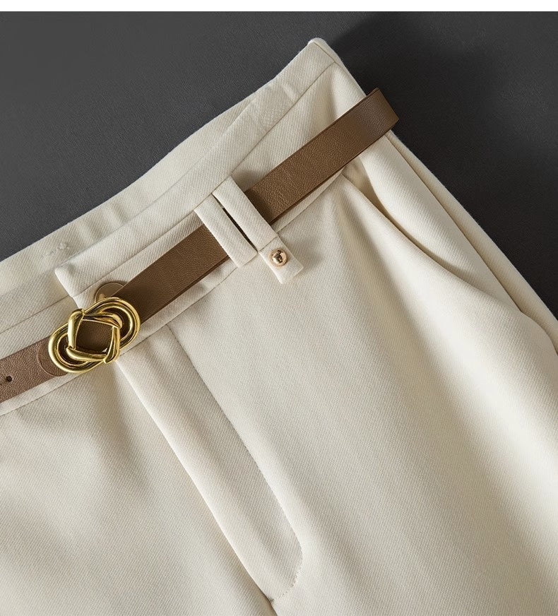 Narrow Wide-leg Pants Women's Autumn New Straight Loose Casual Suit Pants