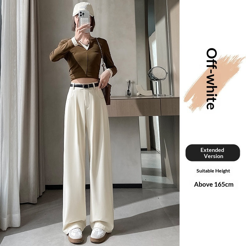 SpringAutumn New High-end Loose Straight-leg Pants That Hide Hips And Slim