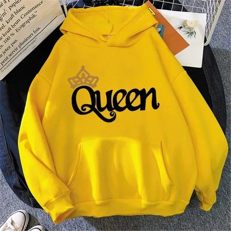 QUEEN Print Hoodies Fleece Hooded Sweatshirt